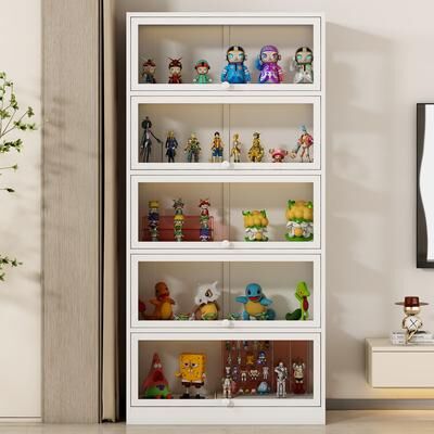 BALANBO Curio Display Cabinet with Acrylic Glass Doors
