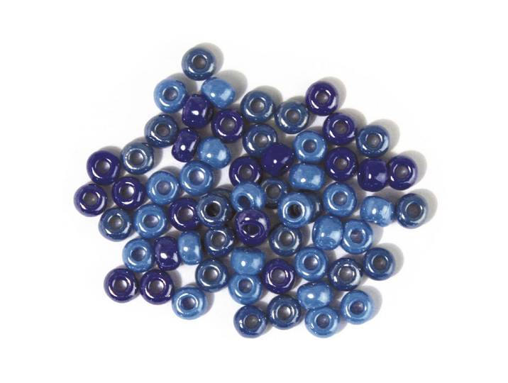 Rayher Glas-Grosslochradl Türkis ⌀ 6 mm 55 g