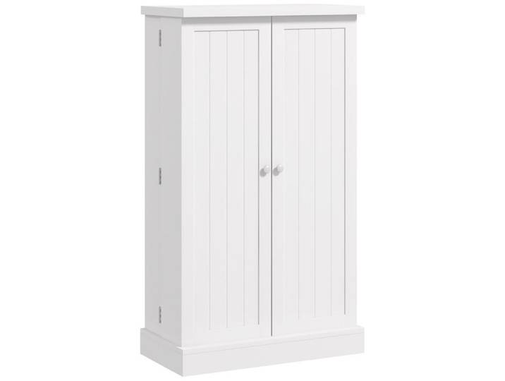 LIA Armoire garde-manger 2 portes 5 étagères blanc 60x30x104cm