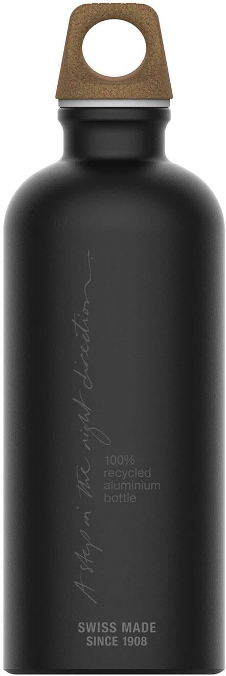Trinkflasche SIGG "Traveller MyPlanet", schwarz (tiefschwarz), Trinkflaschen, KinderH:21,5cm, Aluminium, Trinkflasche, BPA-frei, H:21,5cm tiefschwarz Einheitsgröße