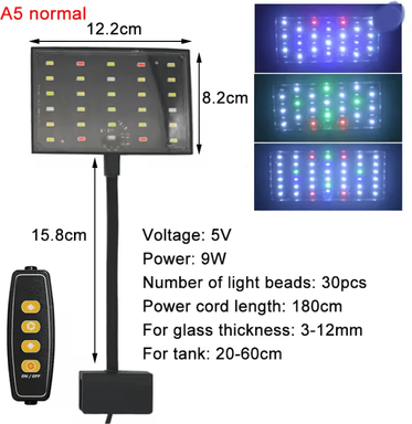 Inspire Essentials USB Aquarium LED Light Full Spectrum Plant Grow Lamp With Adjustable Brightness And Timer a5 Normal
