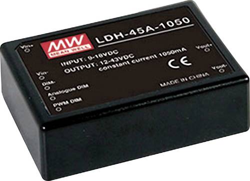 Mean Well LDH-45A-500W DC/DC-Wandler, Print 43W Anzahl Ausgänge: 1 x Inhalt 1St.