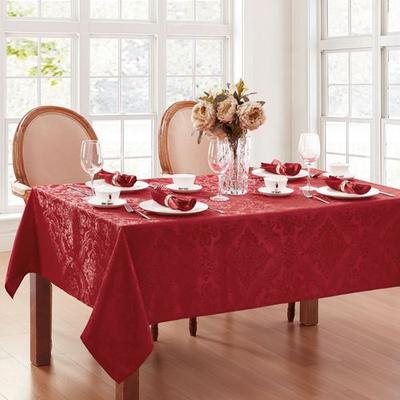 Threadmade Home Llc Ensley Rectangle Tablecloth, 60 x 102, Red