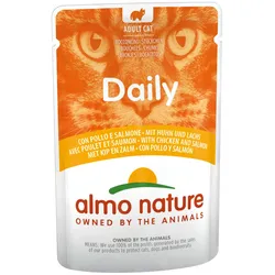 Almo Nature Daily Menu 70g Beutel Katzennassfutter 30 x 70 Gramm Huhn & Lachs