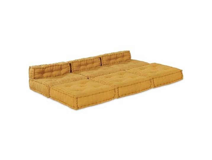HNSMFPRE Modulares Sofa, 4-teilig, gelb, Stoff Sitzfläche aus bequemem Schaumstoff, weicher atmungsaktiver Stoff, flexibles Design innen und außen