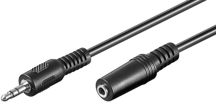 Microconnect 3.5 mm Audio Extension Cable Male to Female Black - 5m