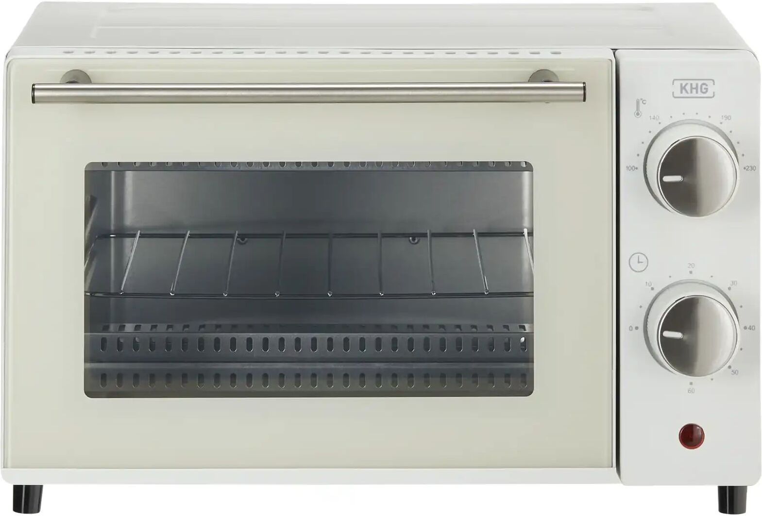 KHG Minibackofen  MBO-10W ¦ weiß ¦ Metall lackiert,Glas ¦ Maße (cm): B: 36,5 H: