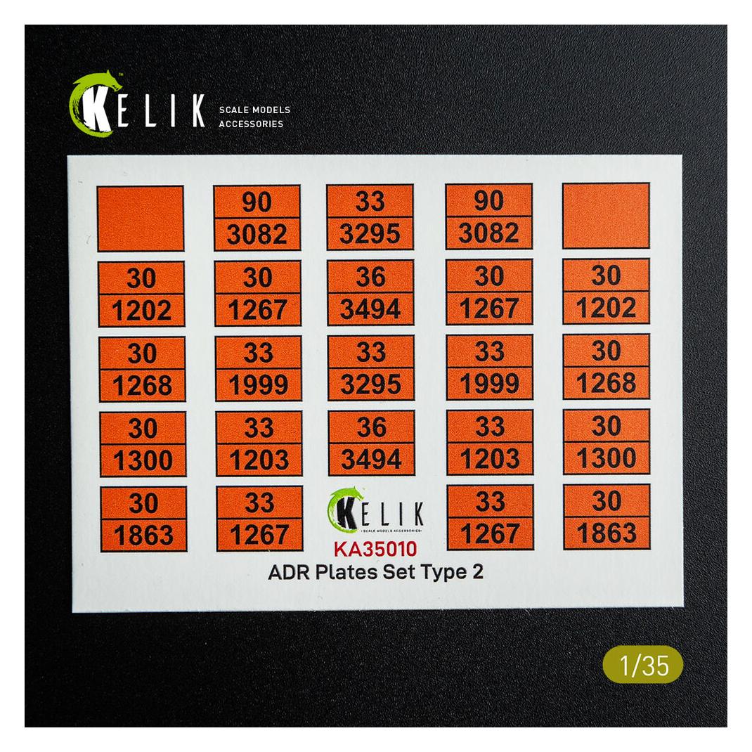Kelik ADR Plates Set Type 2 - Decal for models (KA35010)