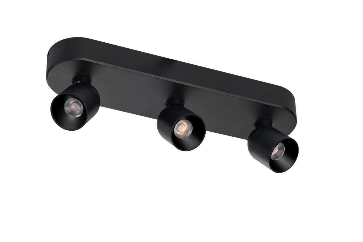 ETH Dennis 3-lichts led opbouwspot - zwart