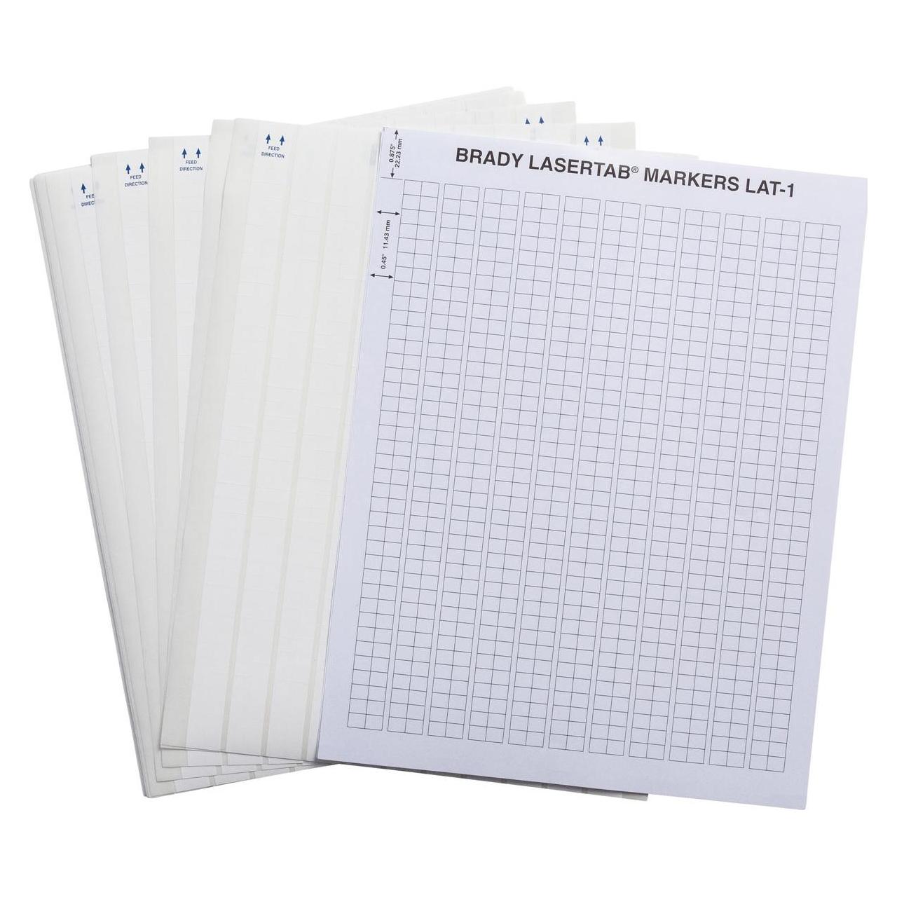 Brady LAT-1-747-10, Polyester, matt, Weiss, 7.62 x 6.35 mm, permanentd, US-Letter, 22-bahnig (10.03 (LAT-1-747-10)