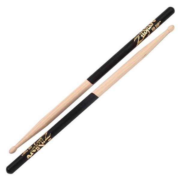 Zildjian Drum Sticks, Dip Serie, 5B Wood, natur, Dip schwarz (Schlagzeug) (ZIZ5BD)