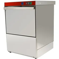 Silver35-CT-PS Gläserspülmaschine mit rundem Korb, 36 cm. Klarspülerspender und Abflusspumpe. Nutzbare Türhöhe: 24 cm. (BxTxH) 40x47x61 cm.
