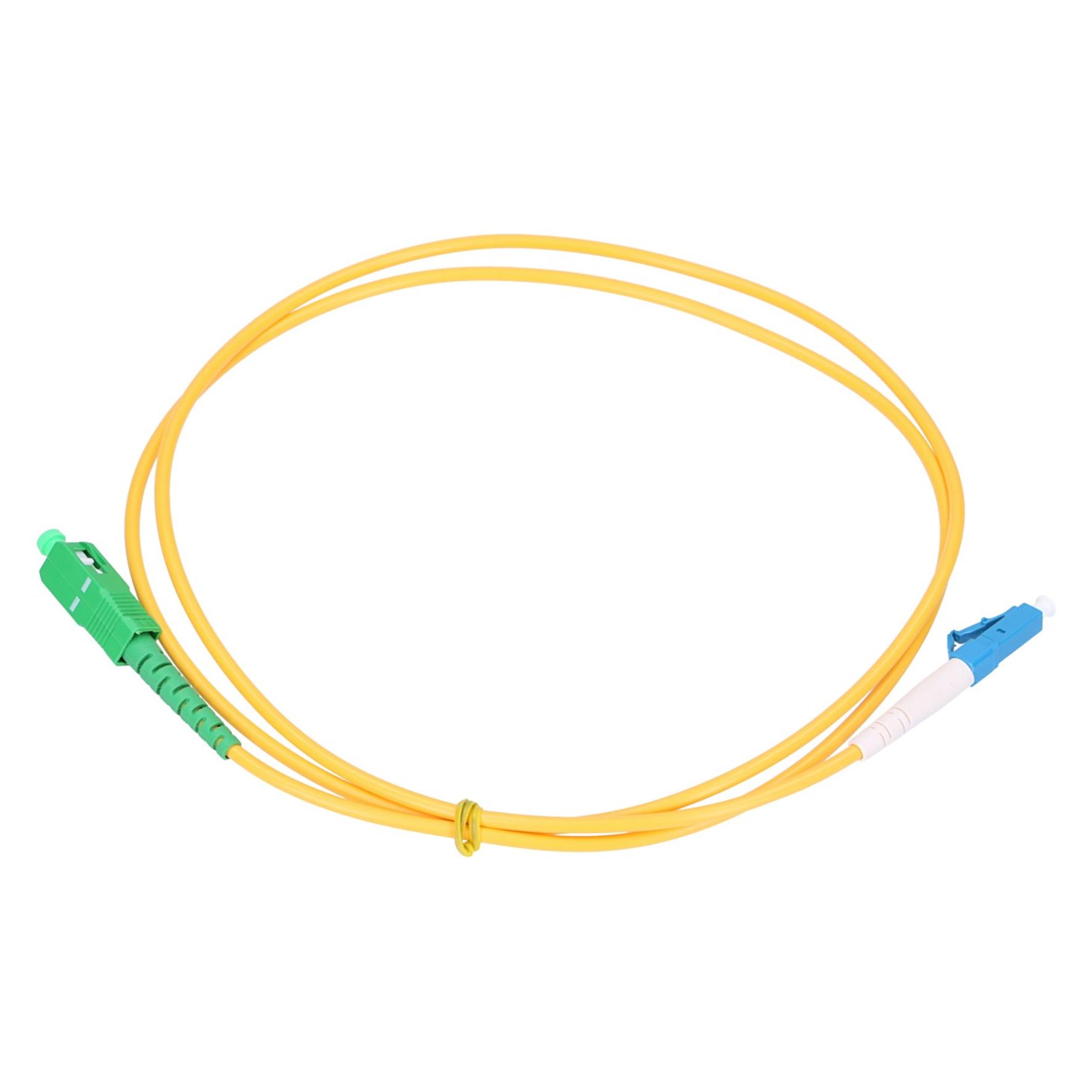 Extralink SC/APC-LC/UPC | Patchcord | Jednomodowy, Simplex, G657A, 3mm, 2m (2 m) (EX.3401)