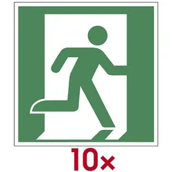 LimarLite Rettungszeichen »Notausgang rechts (nur in Verbindung mit Richtungspfeil) [E002], 15x15 cm
