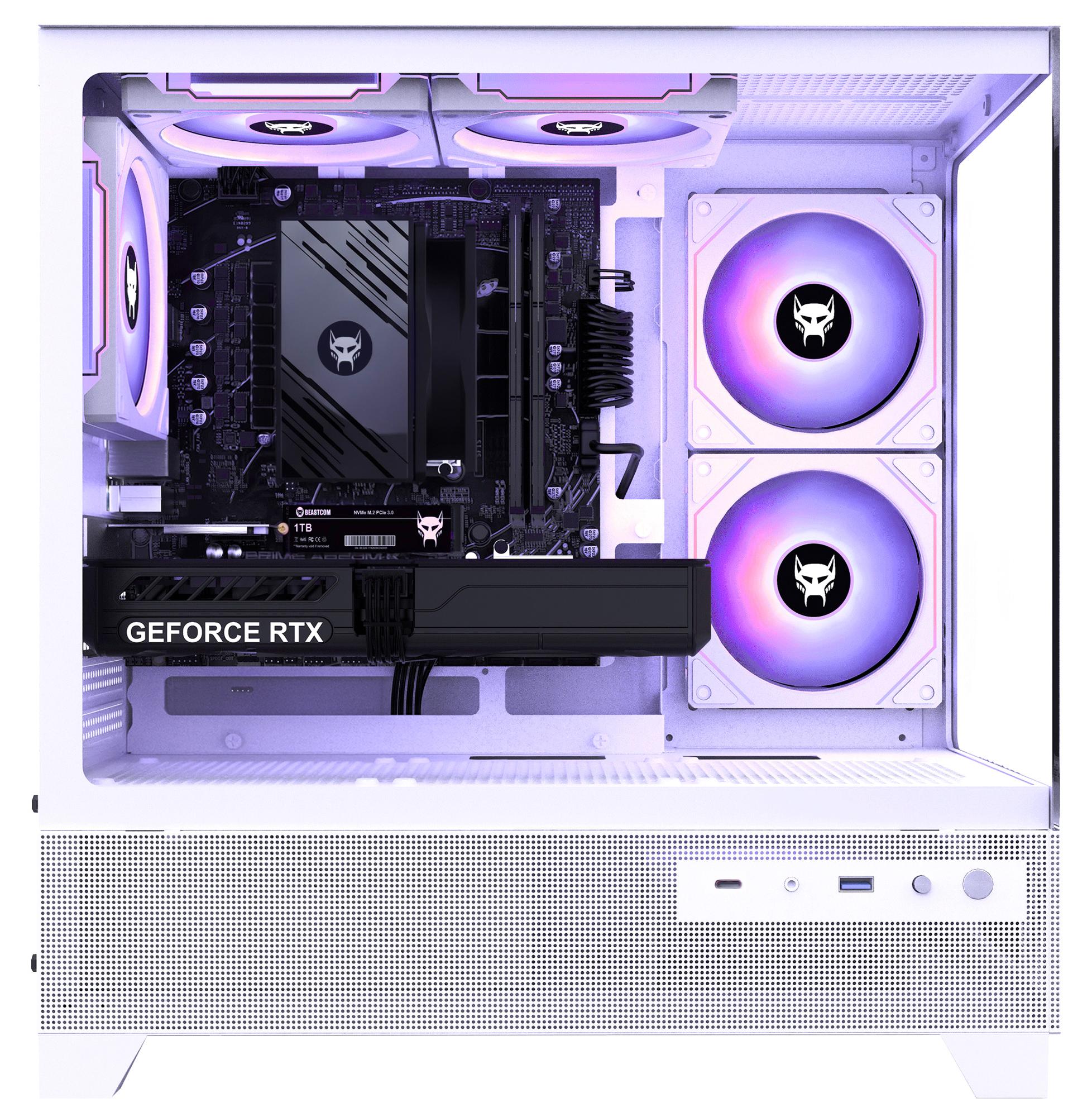 BEASTCOM Q5 | Pro Gaming PC | Intel i7-12700F 12X 4,90GHz 20-Threads | NVIDIA RTX 5060 8GB | 16GB RAM | 1TB NVMe SSD | WiFi 5 | Windows 11 Pro