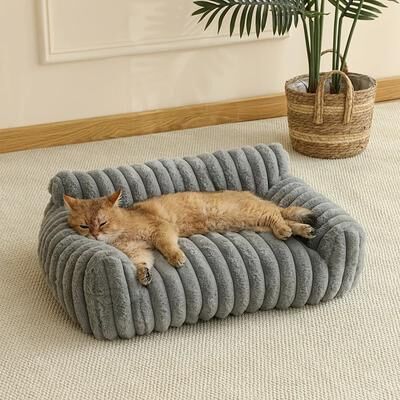 Uplifted Finds Striped Orthopedic Sofa Module gray s