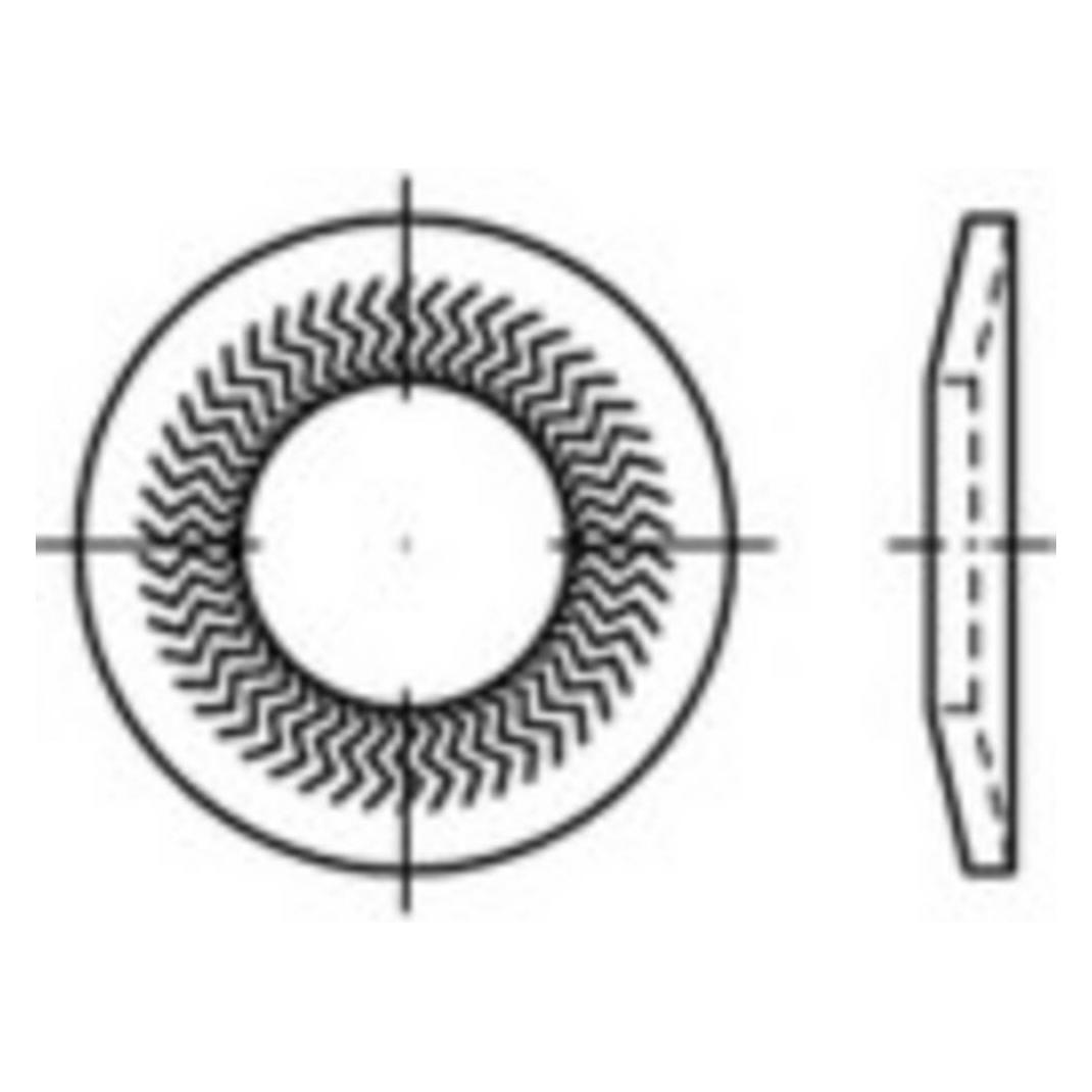 Conrad Components Sperrkantscheiben Innen-Durchmesser: 8 m (1069899)
