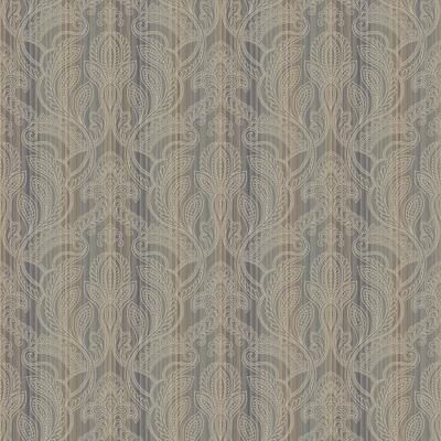 Galerie Wallcoverings Nordic Elements Embossed Paisley Stripe Non-woven Metallic Wallpaper Roll