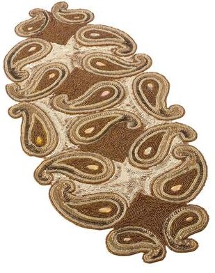 Saro Lifestyle Beaded Paisley Design Table Runner