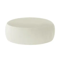 Samt Hocker  Amadi , creme , Maße (cm): B: 105 H: 40