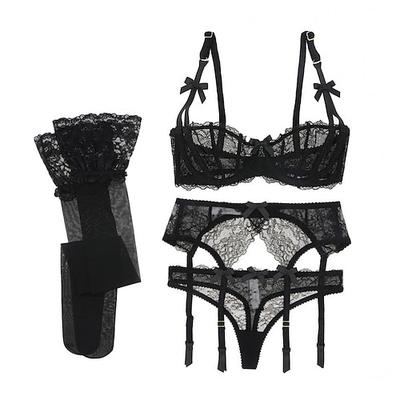 Babydoll Unterwäsche BH Tanga Unterwäsche Frauen Sexy Erwachsene Silvesterparty BH Strümpfe Valentinstag Geschenk für sie