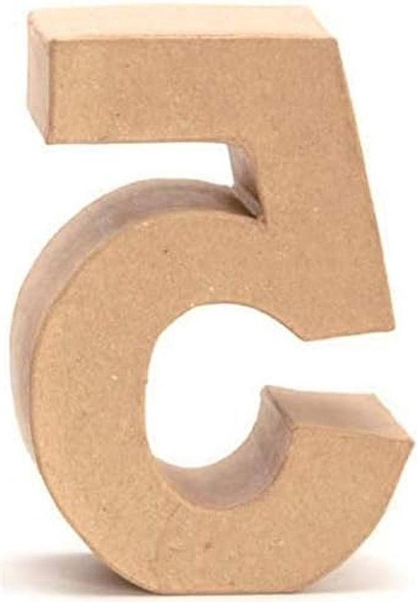 Zwart Kartonnen Cijfer voor Decoratie - 17,5 x 5,5 cm