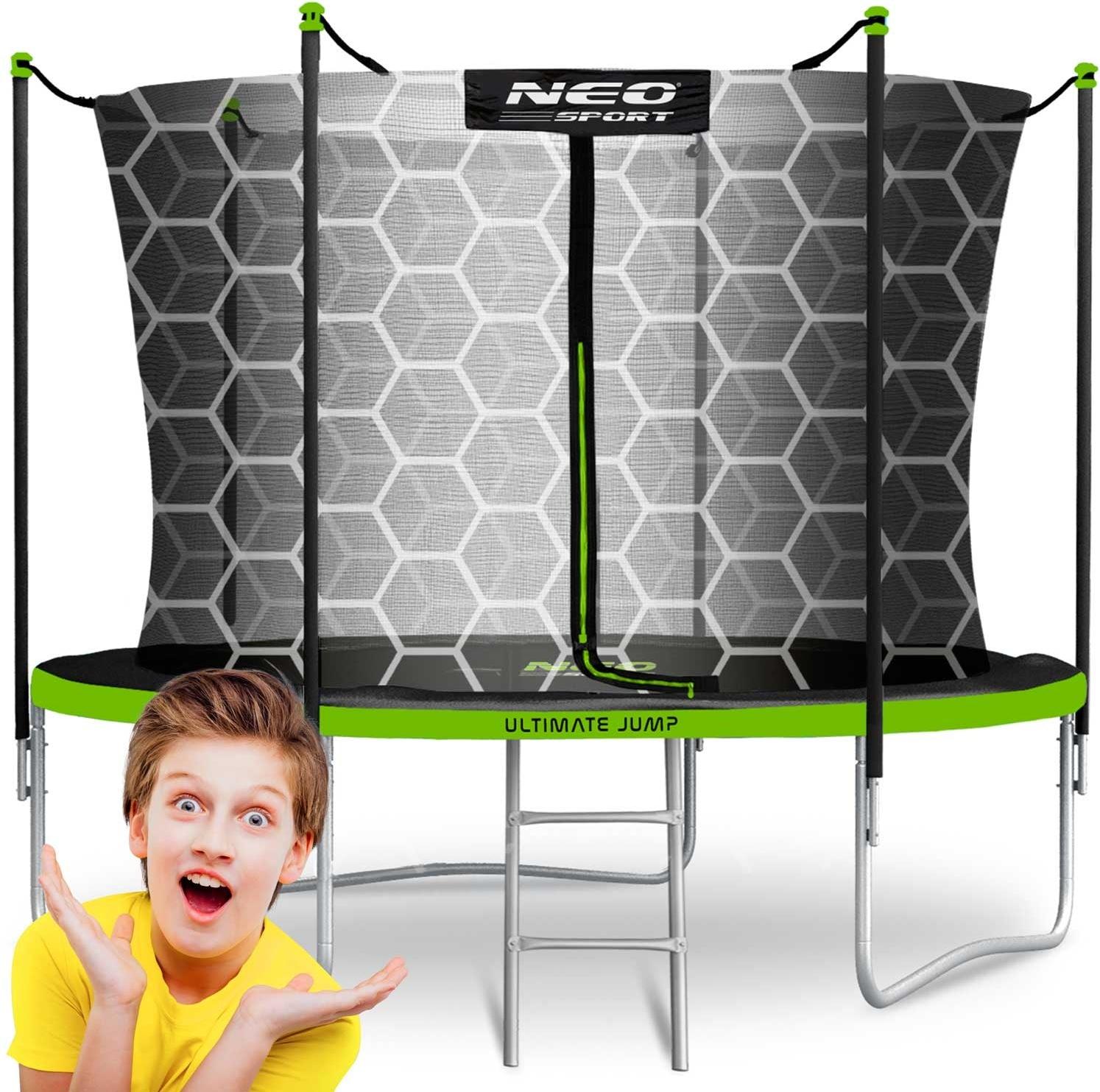 Gartentrampolin 8ft/252cm mit Innennetz und Leiter von Neo-Sport