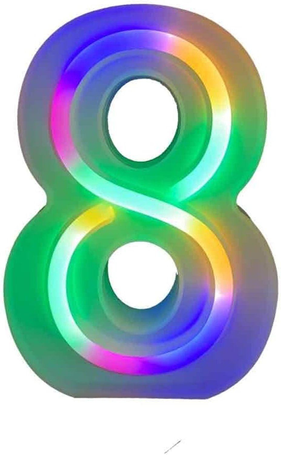 ServiceTopper Lichtgevende LED-decoratie met 8 neonletters en accenteffecten