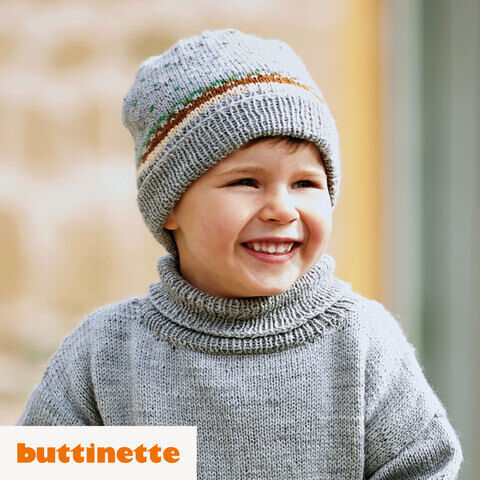 Strickanleitung – Mütze mit kleinen Mustern aus Woll Butt Versailles