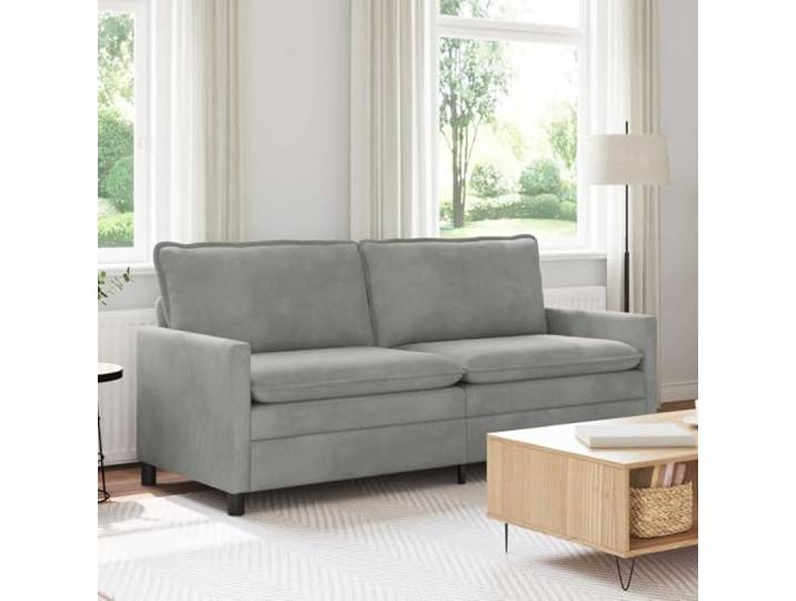 ZQQLVOO Sofa Hellgrau 196 x 81 x 87,5 cm Samt Stabiler Metallrahmen, Ergonomisches Design, Pflegeleicht, Einfache Montage