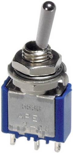 APEM 5569A 5569A Kippschalter 250 V/AC 3A 4 x Ein/Aus/Ein rastend/0/rastend 1St.