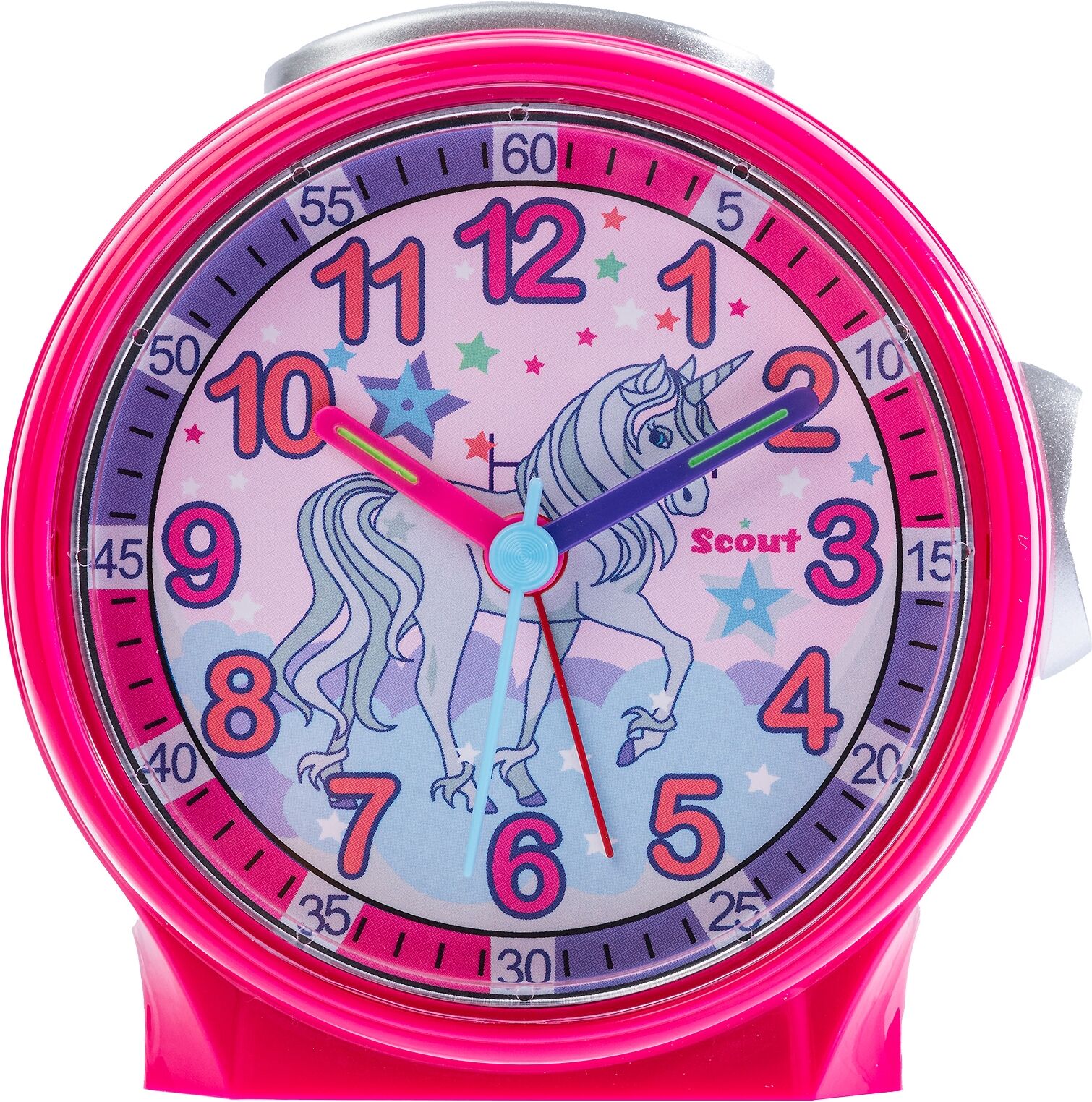 Quarzwecker SCOUT "Pferdewecker, Friends, 280001046", pink, Wecker, Quarzwecker, Kinderwecker, Geschenkidee, Kinderzimmer,Schulanfang, Pferd,Lernwecker