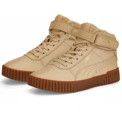 PUMA Carina 2.0 Winterized Mid-Top Sneaker gefüttert Damen light sand/light sand/puma team gold/gum 38.5