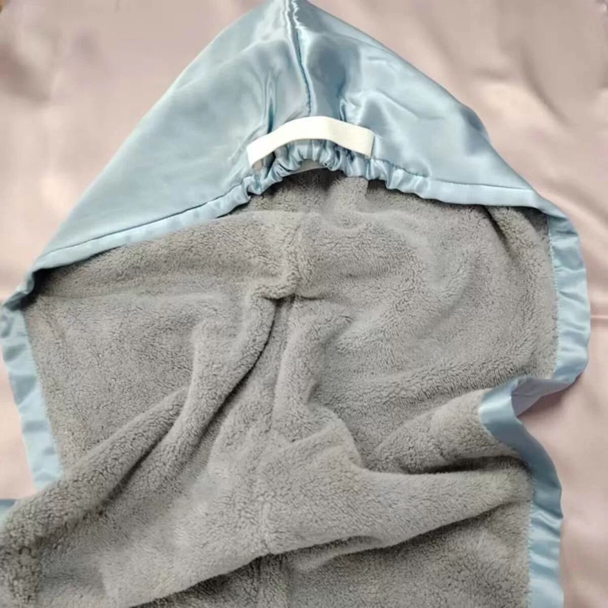 INF Seidenes Schnelltrocknendes Haarhandtuch-Wrap – Super Saugfähiger & Schnell Trocknender Haarturban Blau