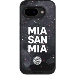 Nivocase Handyhülle für Google Pixel 9a Hülle NIVOpure Case Schwarz FC Bayern München Mia San Mia Girl (Google Pixel 9a), Smartphone Hülle, Schwarz