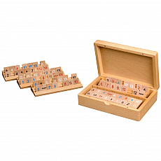 Klassik Games Rummy - Holzkassette - Komplett aus Buche - klein 241737
