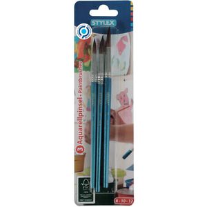 Stylex Pinsel 35057, Pinselset, Haarpinsel, 3 verschiedene Größen, 3 Stück