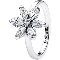 Pandora 193000C02 Damen-Ring Herbarium Funkelnde Blume, 52/16,6