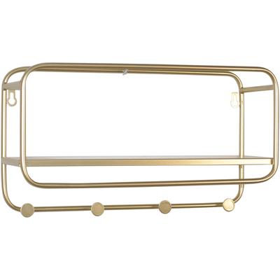 Wandregal, gold (goldfarben), B:45cm H:25cm T:15cm, Metall, HOFMANN LIVING AND MORE, Regale, Wandregal