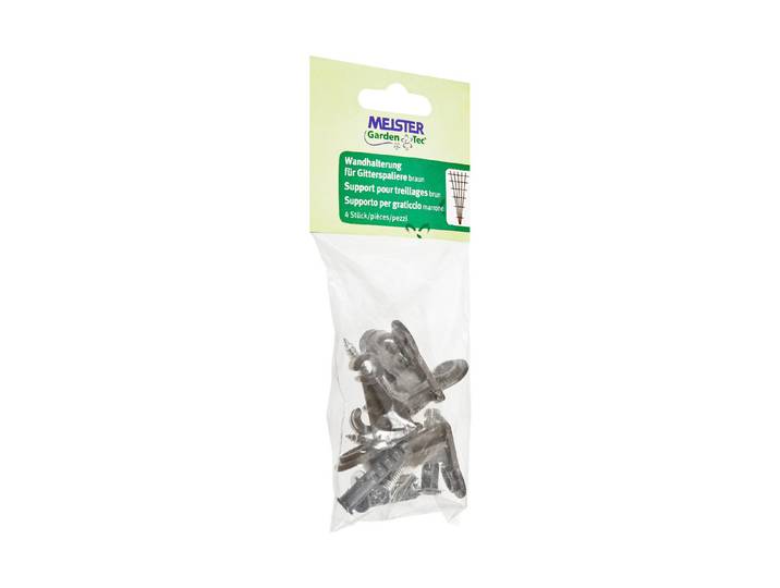 Wandhalterung für Gitter-Spaliere Braun 3 × 3 cm