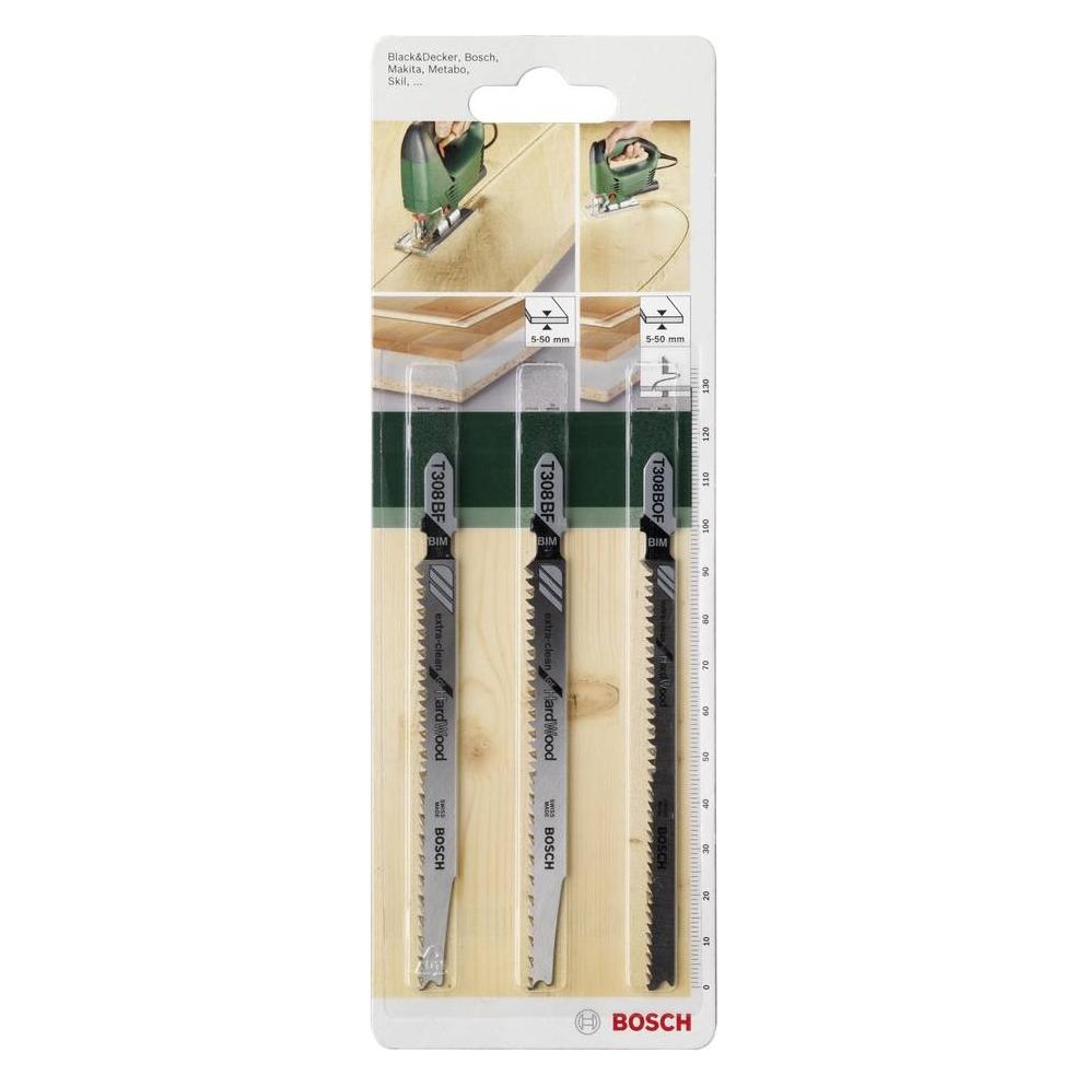 Bosch Professional Zubehör 3tlg. Stichsägeblatt-Set Einno (2609256A13)