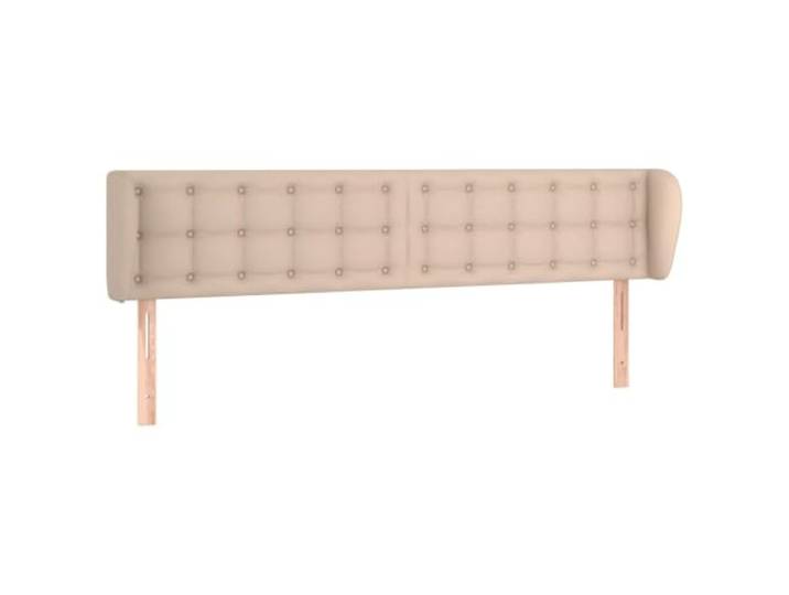 Makastle Kopfteil mit Ohren Cappuccino-Braun Kunstleder 183 cm Höhenverstellbar