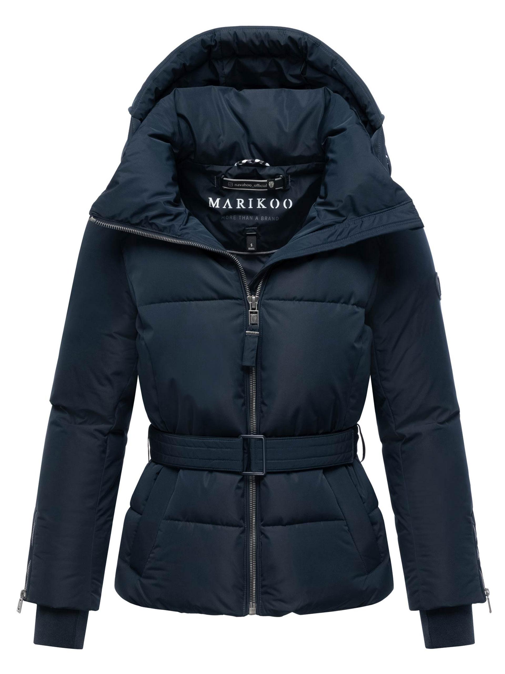 Marikoo Damen Steppjacke Aleyna mit Taillengürtel & Magnetverschlüssen