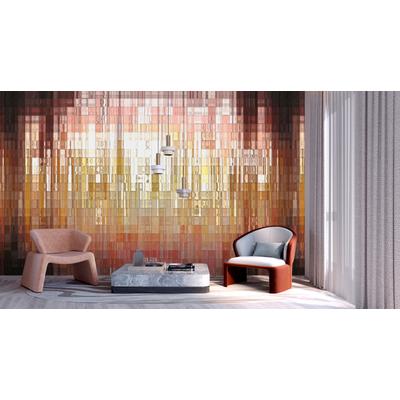 Fototapete LIVING WALLS "Walls by Patel 5 Fototapete Abstrakte 3D-Lichtstreifen", rosa, B:4m H:0m L:2,7m, Vlies, Tapeten, Abstrakte 3D-Lichtstreifen auf 200 g/m² Premium-Vlies