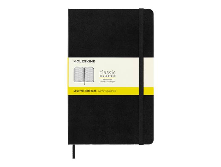MOLESKINE carnet classique - grand format quadrillé noir
