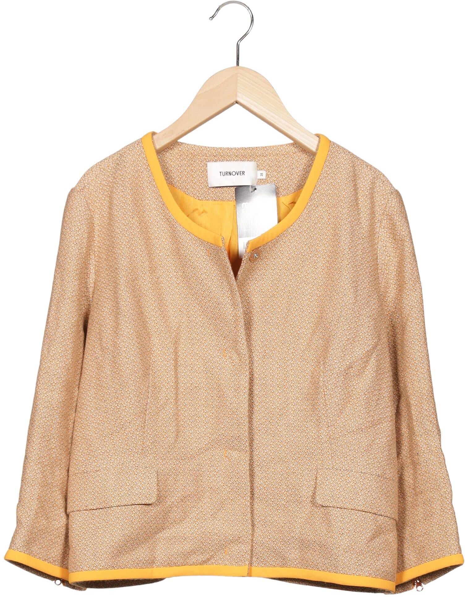 Turnover Damen Jacke, Mehrfarbig, Gr. EU 38, Leinen / Baumwolle / Synthetik / Viskose - Second Hand