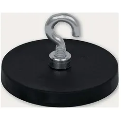 Eichner Neodymmagnet D.43mm gummierter Magnet,m.Hak.D.6,4mm 5St./Karton