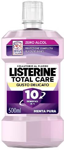 Listerine Total Care Gusto Delicato Collutorio Antiplacca e Antibatterico 500 ml