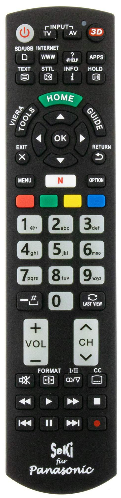 SeKi 313877 Programmeerbare universele afstandsbediening voor 2 apparaten