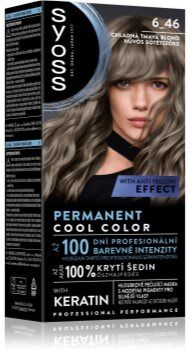Syoss Permanent Cool Color cor para cabelo permanente com tom frio tom 6_46 Cool Dark Blond 1 un.. Permanent Cool Color